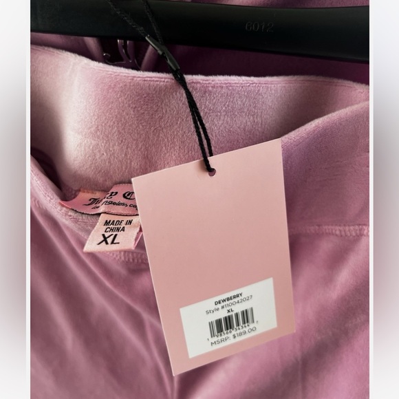 Juicy Couture Tracksuit Set Shorts XL Dewberry Velour - Picture 2 of 5